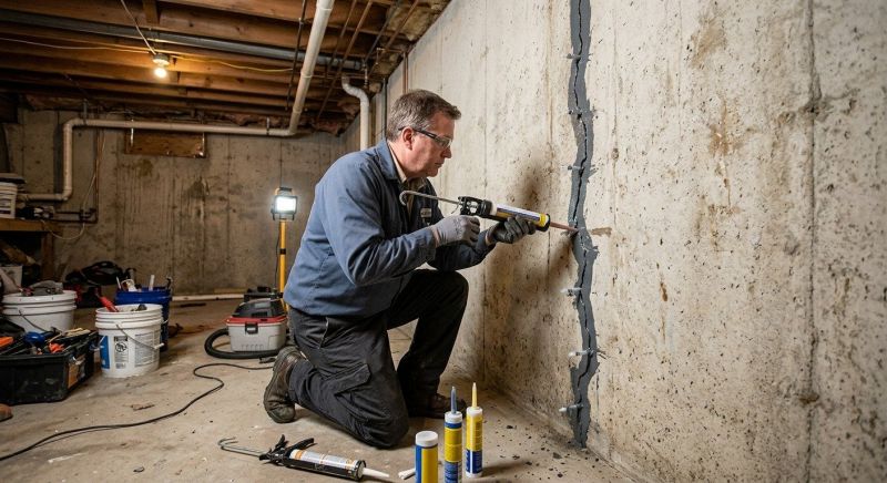 Basement Crack Repair in Kalkaska, MI