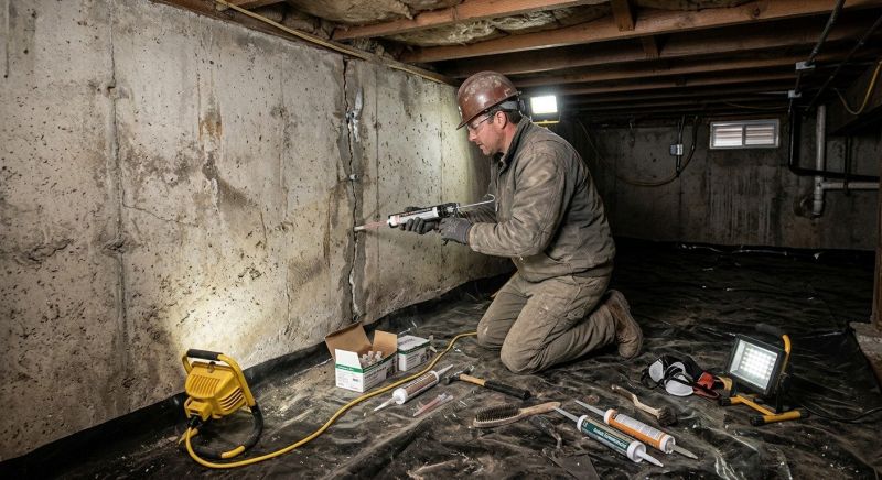 Basement Crack Repair in Kalkaska, MI