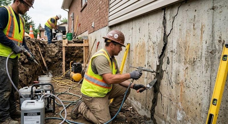Cracked Foundation Repair in Alba, MI
