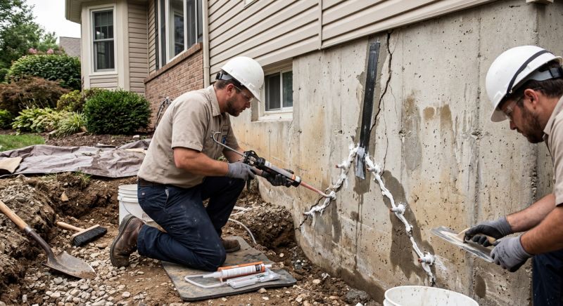 Cracked Foundation Repair in Bellaire, MI