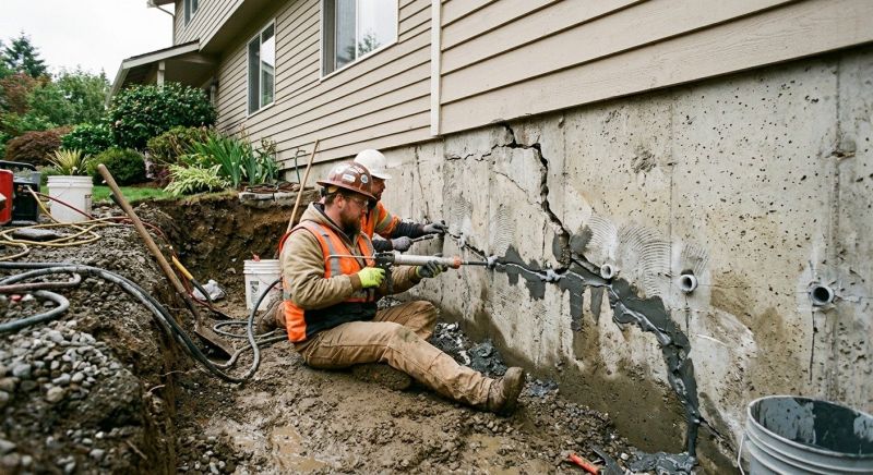 Cracked Foundation Repair in Mancelona, MI