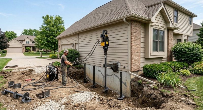 Helical Piers Installation in Kalkaska, MI