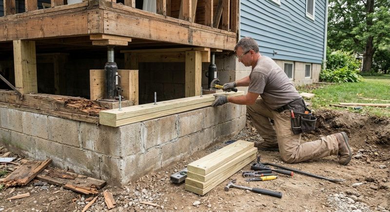 Sinking Foundation Repair in Kalkaska, MI