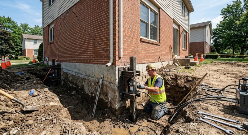 Sinking Foundation Repair in Rapid City, MI